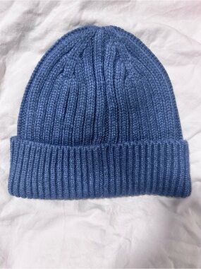 Uniqlo Ribbed Knit Hat Blue Unisex